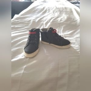 Cat  & Jack Boys Navy Blue Side Zipper High Top Tennis Shoes